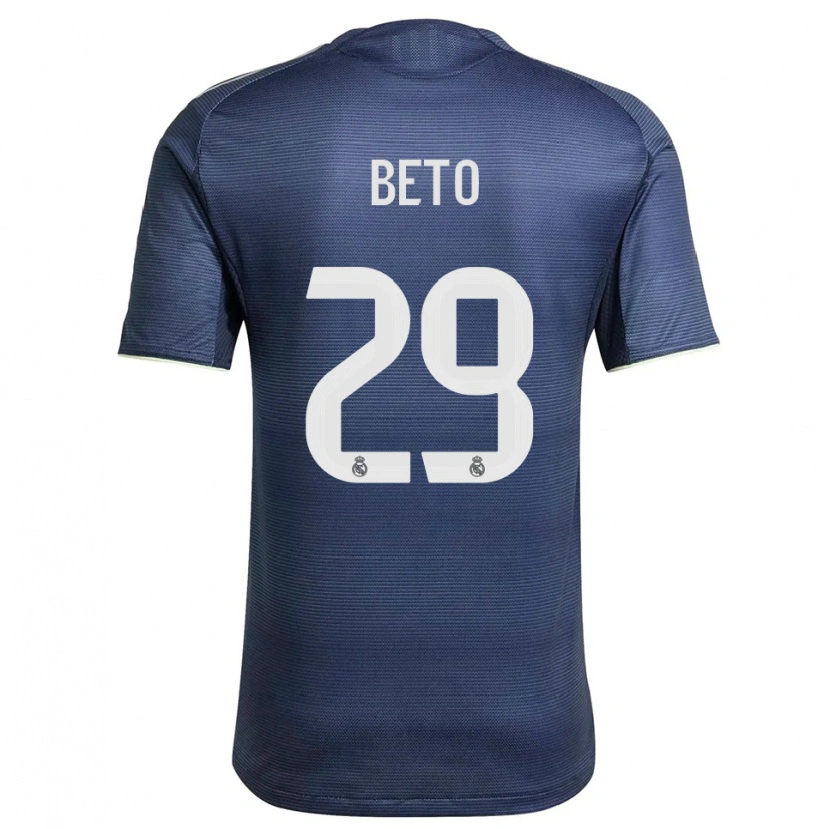 Danxen Män Beto Martínez #29 Marinblå Silver Bortatröja Matchtröjor 2025/26 Tröjor T-Tröja