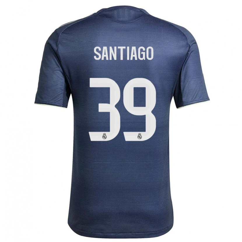 Danxen Män Aimar Santiago #39 Marinblå Silver Bortatröja Matchtröjor 2025/26 Tröjor T-Tröja