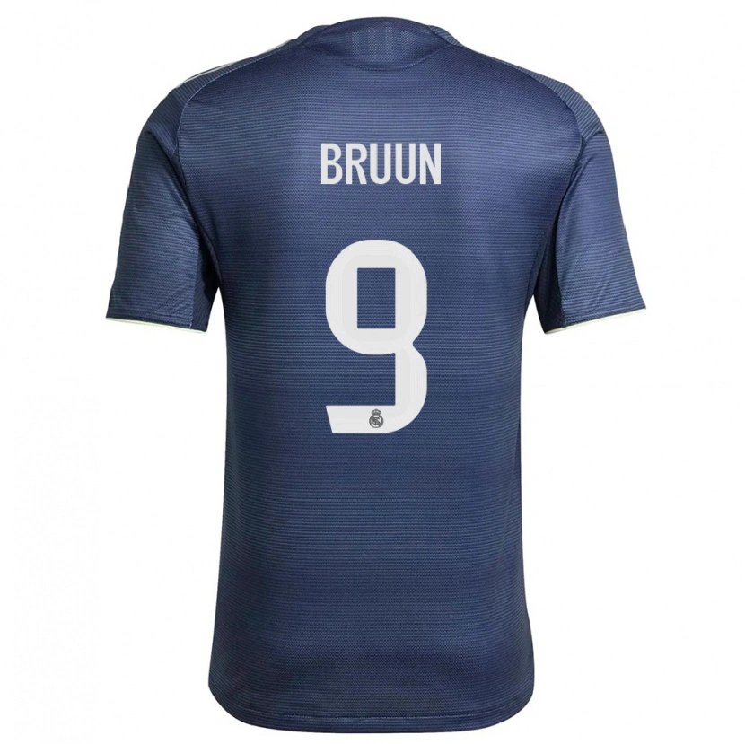 Danxen Män Signe Bruun #9 Marinblå Silver Bortatröja Matchtröjor 2025/26 Tröjor T-Tröja