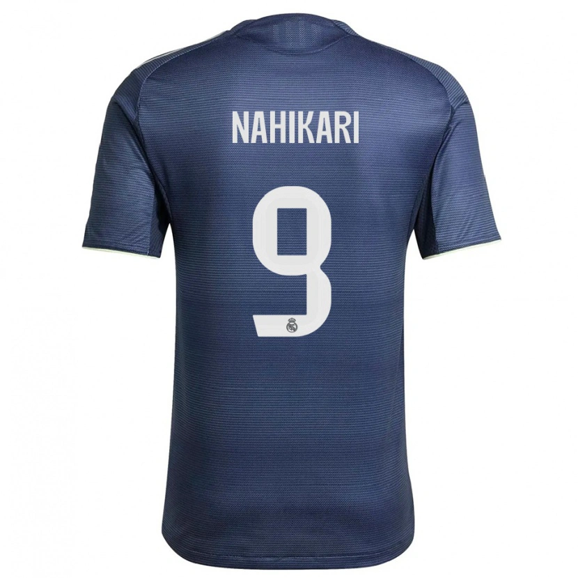 Danxen Män Nahikari Garcia #9 Marinblå Silver Bortatröja Matchtröjor 2025/26 Tröjor T-Tröja