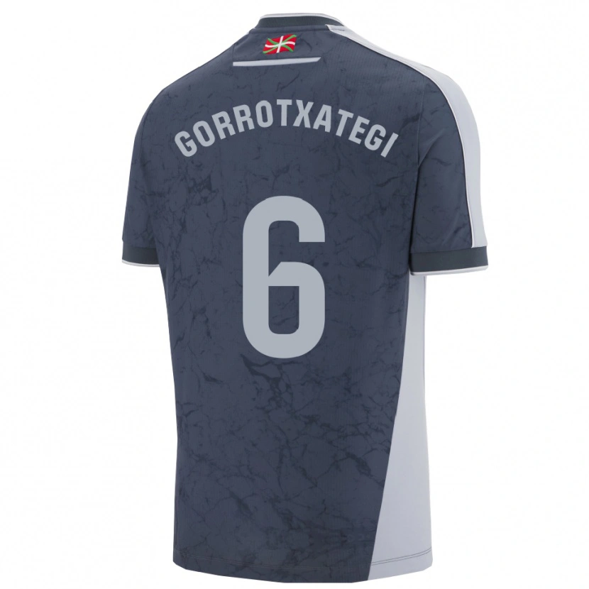 Danxen Män Jon Gorrotxategi #6 Mörkblå Vit Bortatröja Matchtröjor 2025/26 Tröjor T-Tröja