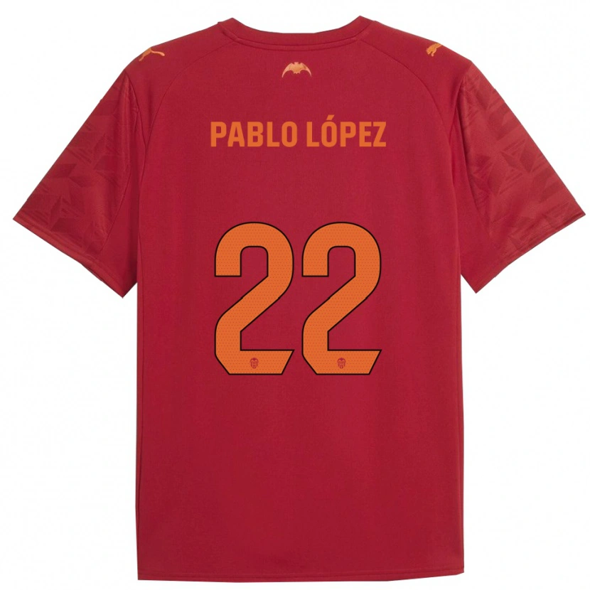 Danxen Män Pablo López #22 Röd Orange Bortatröja Matchtröjor 2025/26 Tröjor T-Tröja