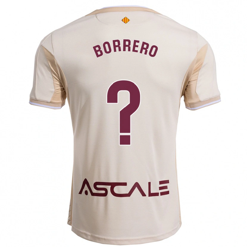 Danxen Män Juanma Borrero #0 Off-White Bourgogne Bortatröja Matchtröjor 2025/26 Tröjor T-Tröja