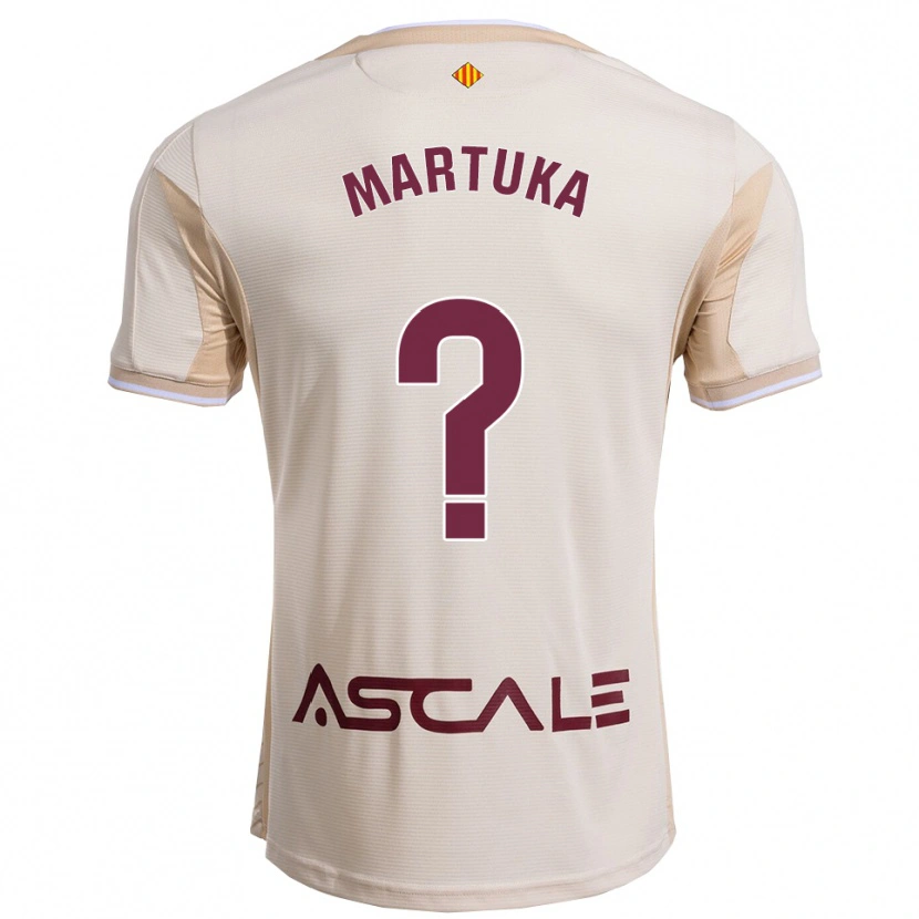 Danxen Män Marta Molinero Velasco #0 Off-White Bourgogne Bortatröja Matchtröjor 2025/26 Tröjor T-Tröja