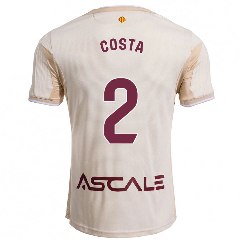 Danxen Män Logan Costa #2 Off-White Bourgogne Bortatröja Matchtröjor 2025/26 Tröjor T-Tröja