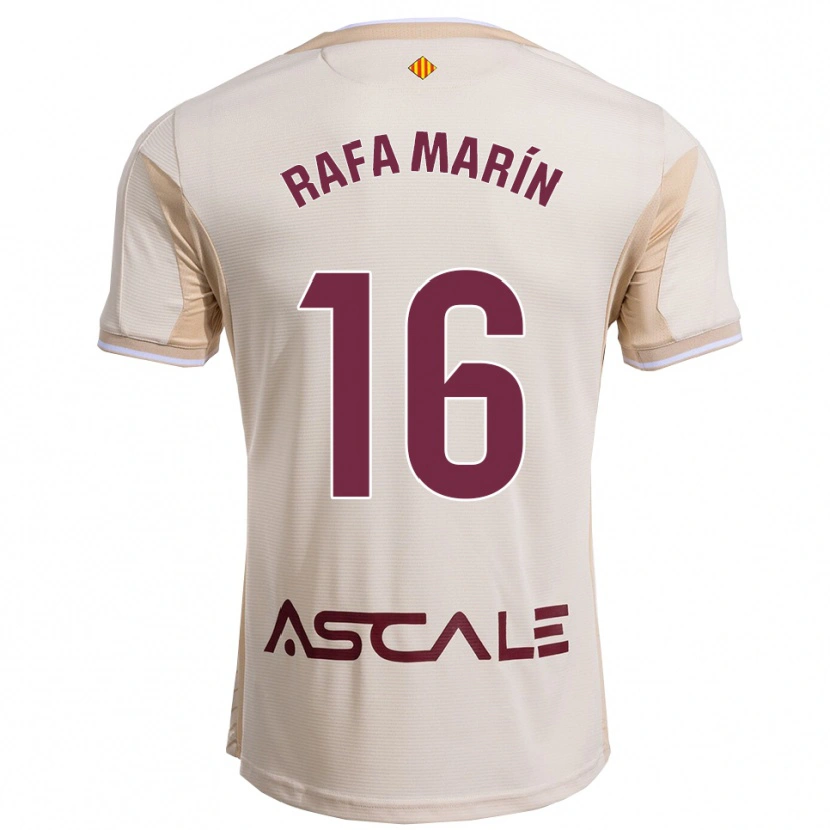 Danxen Män Rafa Marín #16 Off-White Bourgogne Bortatröja Matchtröjor 2025/26 Tröjor T-Tröja