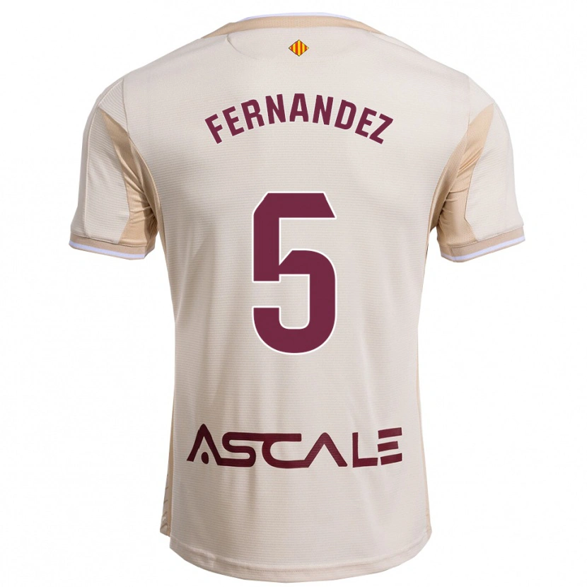Danxen Män Álvaro Fernández #5 Off-White Bourgogne Bortatröja Matchtröjor 2025/26 Tröjor T-Tröja