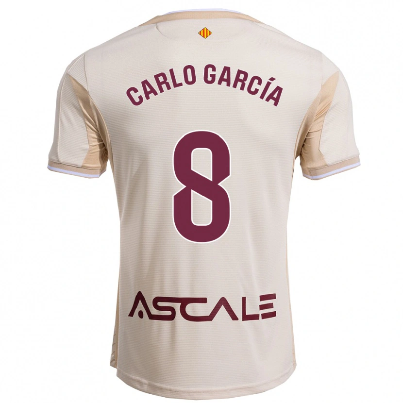 Danxen Män Carlo García #8 Off-White Bourgogne Bortatröja Matchtröjor 2025/26 Tröjor T-Tröja
