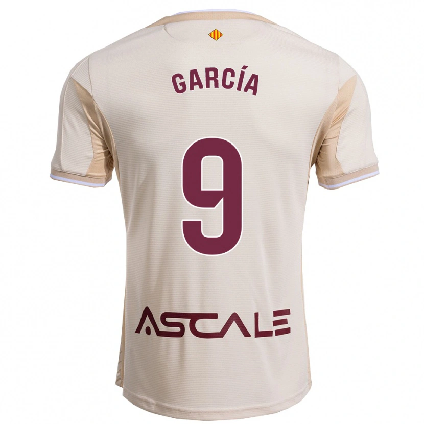 Danxen Män Albert García #9 Off-White Bourgogne Bortatröja Matchtröjor 2025/26 Tröjor T-Tröja