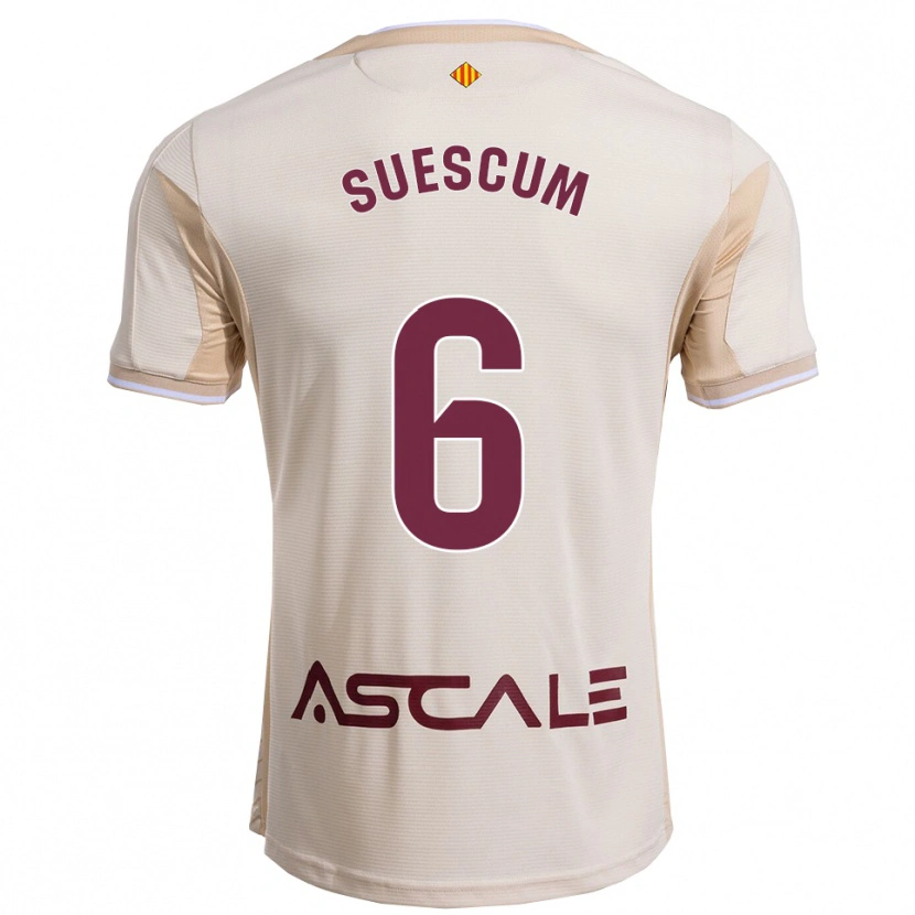 Danxen Män Hugo Suescum #6 Off-White Bourgogne Bortatröja Matchtröjor 2025/26 Tröjor T-Tröja