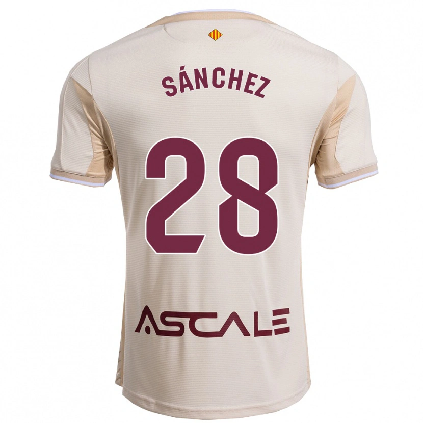 Danxen Män Joel Sánchez #28 Off-White Bourgogne Bortatröja Matchtröjor 2025/26 Tröjor T-Tröja
