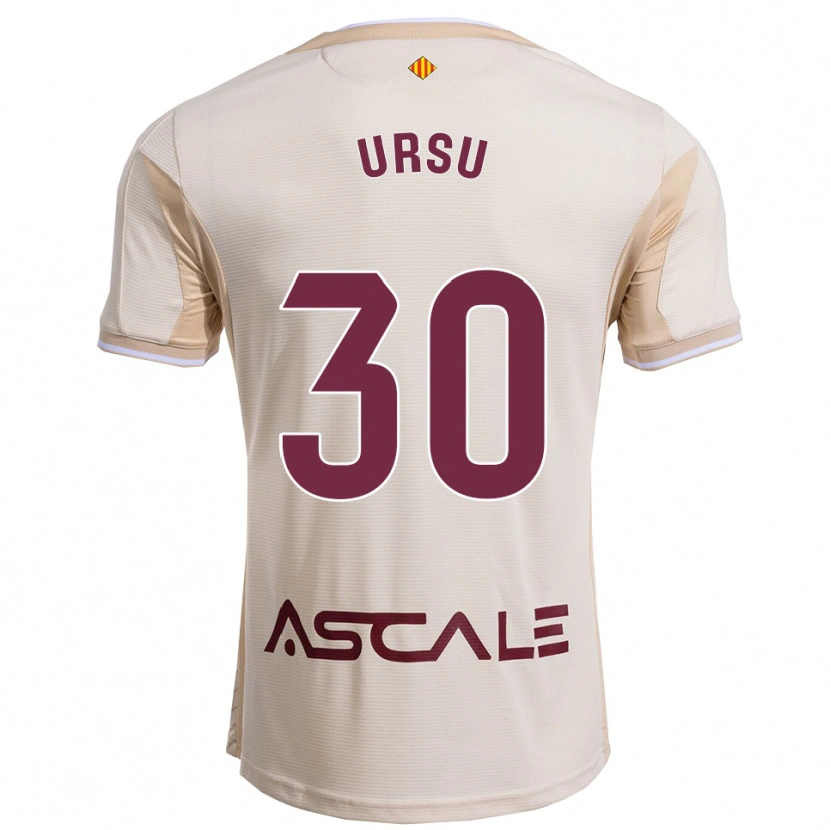 Danxen Män Eduard Ursu #30 Off-White Bourgogne Bortatröja Matchtröjor 2025/26 Tröjor T-Tröja