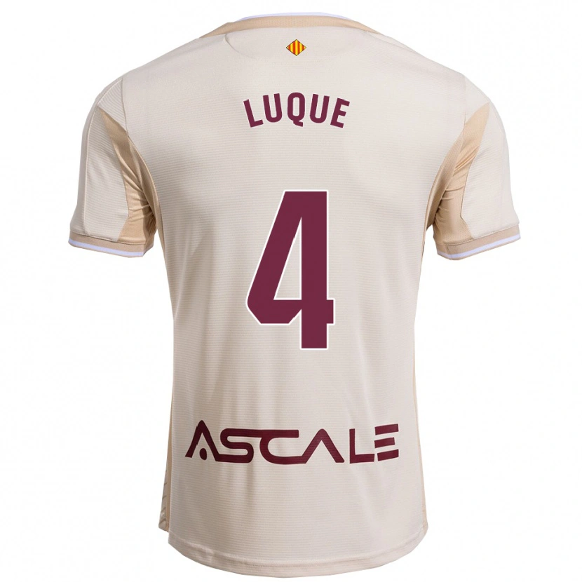 Danxen Män Pedro Luque #4 Off-White Bourgogne Bortatröja Matchtröjor 2025/26 Tröjor T-Tröja