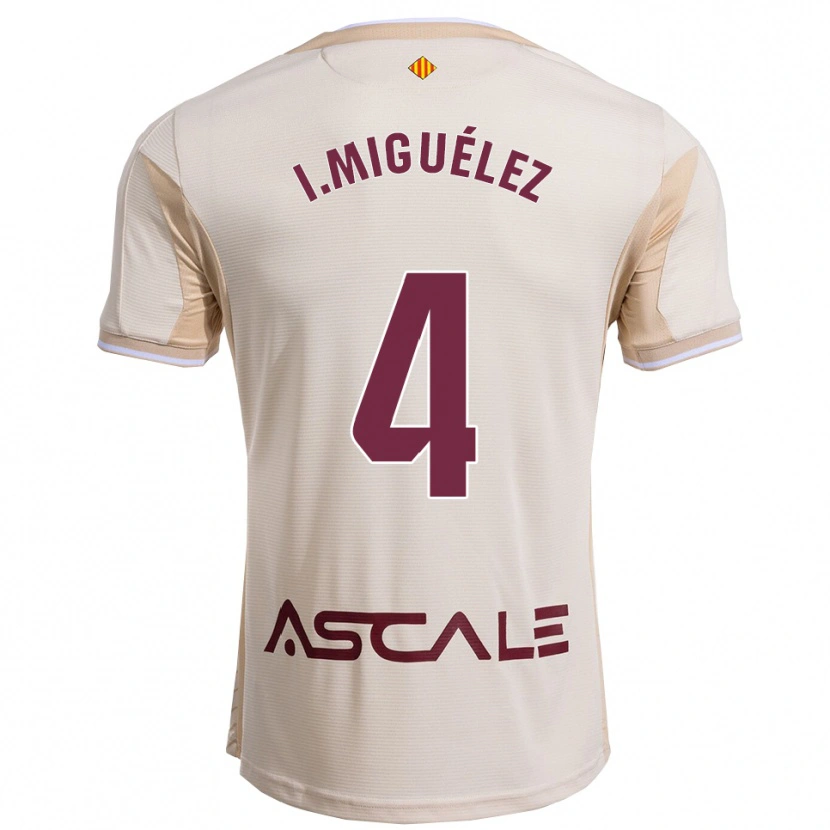 Danxen Män Irene Miguélez Martinez #4 Off-White Bourgogne Bortatröja Matchtröjor 2025/26 Tröjor T-Tröja