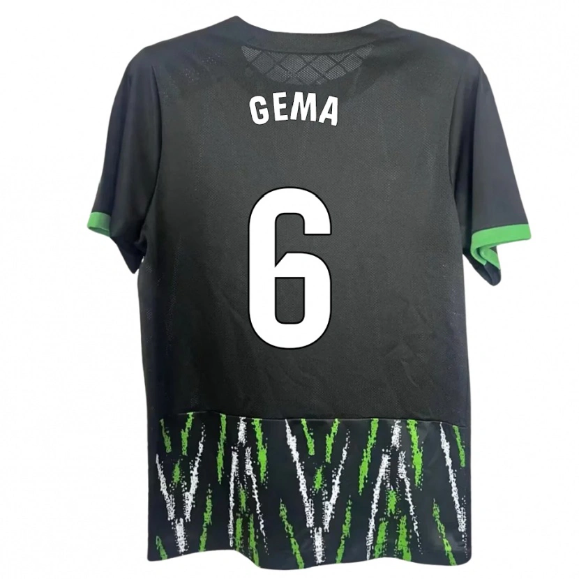 Danxen Män Gema Climent #6 Svart Grön Bortatröja Matchtröjor 2025/26 Tröjor T-Tröja