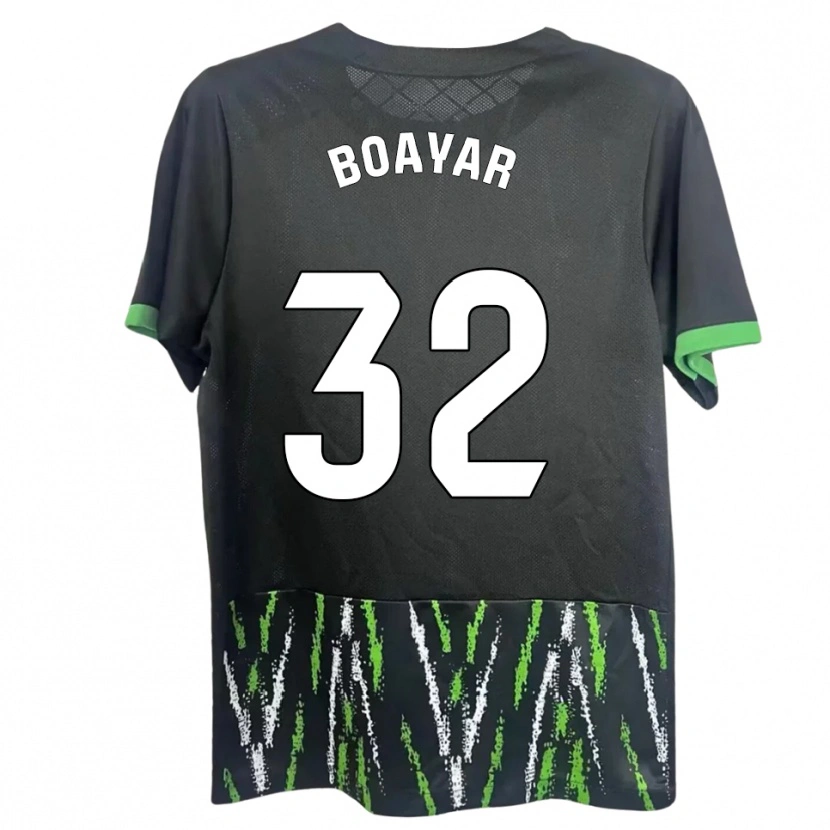 Danxen Män Adam Boayar #32 Svart Grön Bortatröja Matchtröjor 2025/26 Tröjor T-Tröja