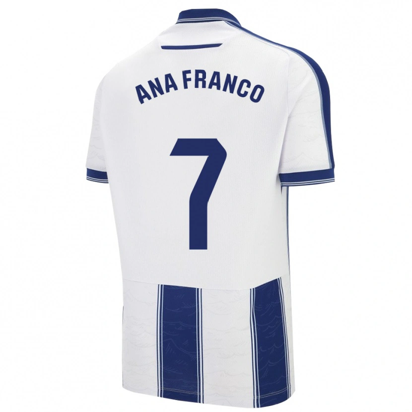 Danxen Män Ana Franco #7 Marinblå Vit Bortatröja Matchtröjor 2025/26 Tröjor T-Tröja