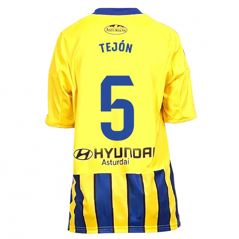 Danxen Män Diego Tejón #5 Gul Blå Bortatröja Matchtröjor 2025/26 Tröjor T-Tröja