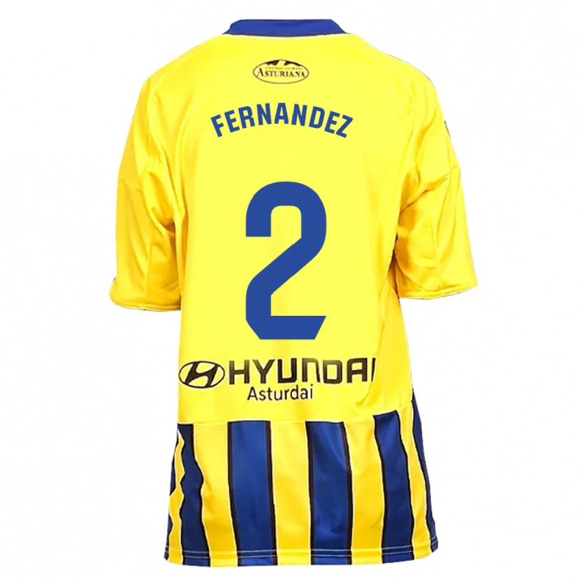 Danxen Män Adrián Fernández #2 Gul Blå Bortatröja Matchtröjor 2025/26 Tröjor T-Tröja