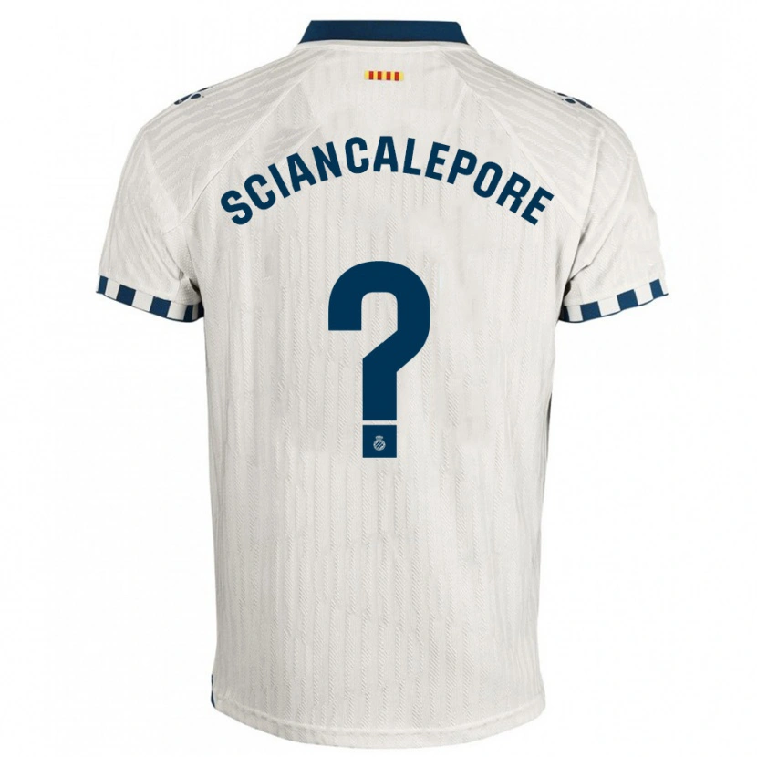 Danxen Män Mateo Sciancalepore #0 Vit Blå Bortatröja Matchtröjor 2025/26 Tröjor T-Tröja