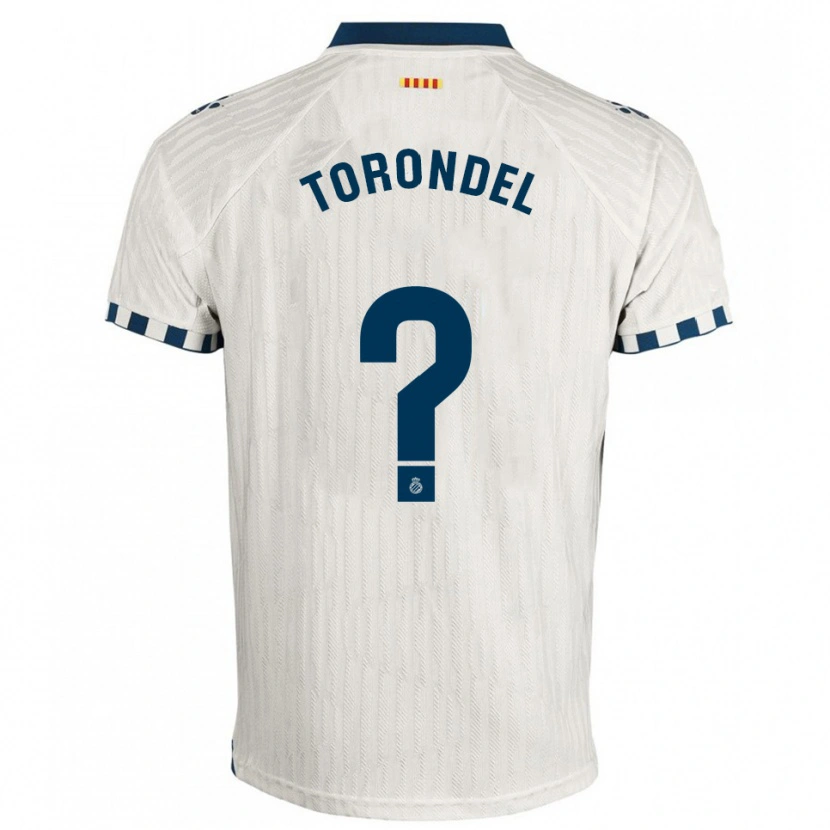 Danxen Män Aitor Torondel #0 Vit Blå Bortatröja Matchtröjor 2025/26 Tröjor T-Tröja