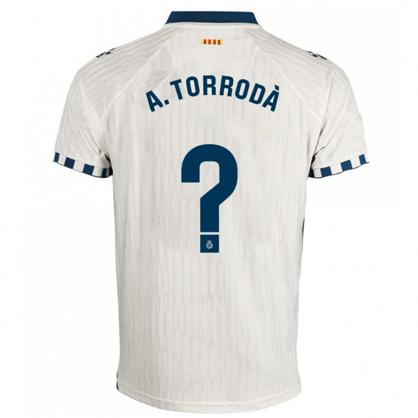 Danxen Män Anna Torrodà Ricard #0 Vit Blå Bortatröja Matchtröjor 2025/26 Tröjor T-Tröja