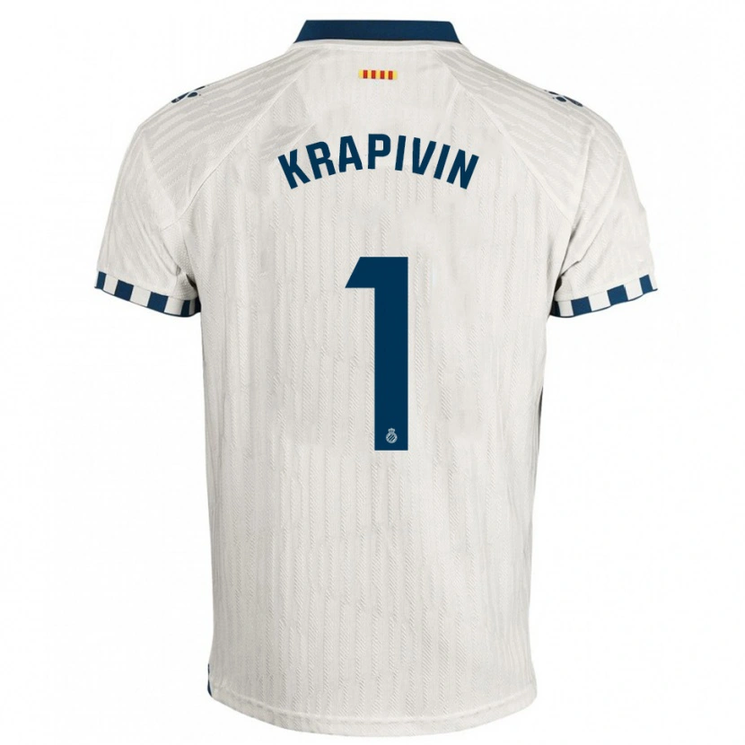 Danxen Män Yegor Krapivin #1 Vit Blå Bortatröja Matchtröjor 2025/26 Tröjor T-Tröja