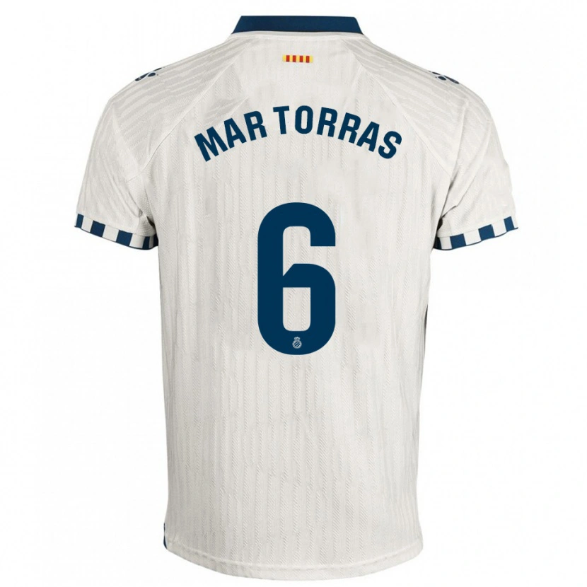 Danxen Män Mar Torrás De Fortuny #6 Vit Blå Bortatröja Matchtröjor 2025/26 Tröjor T-Tröja