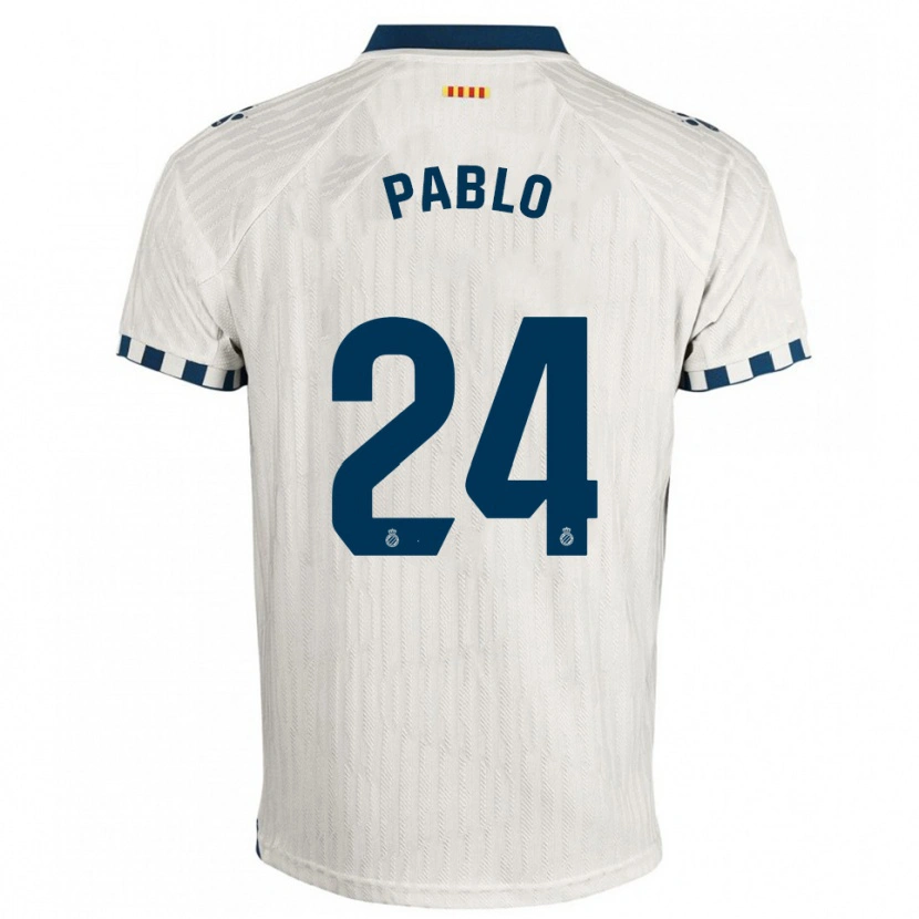Danxen Män Pablo Ramón #24 Vit Blå Bortatröja Matchtröjor 2025/26 Tröjor T-Tröja