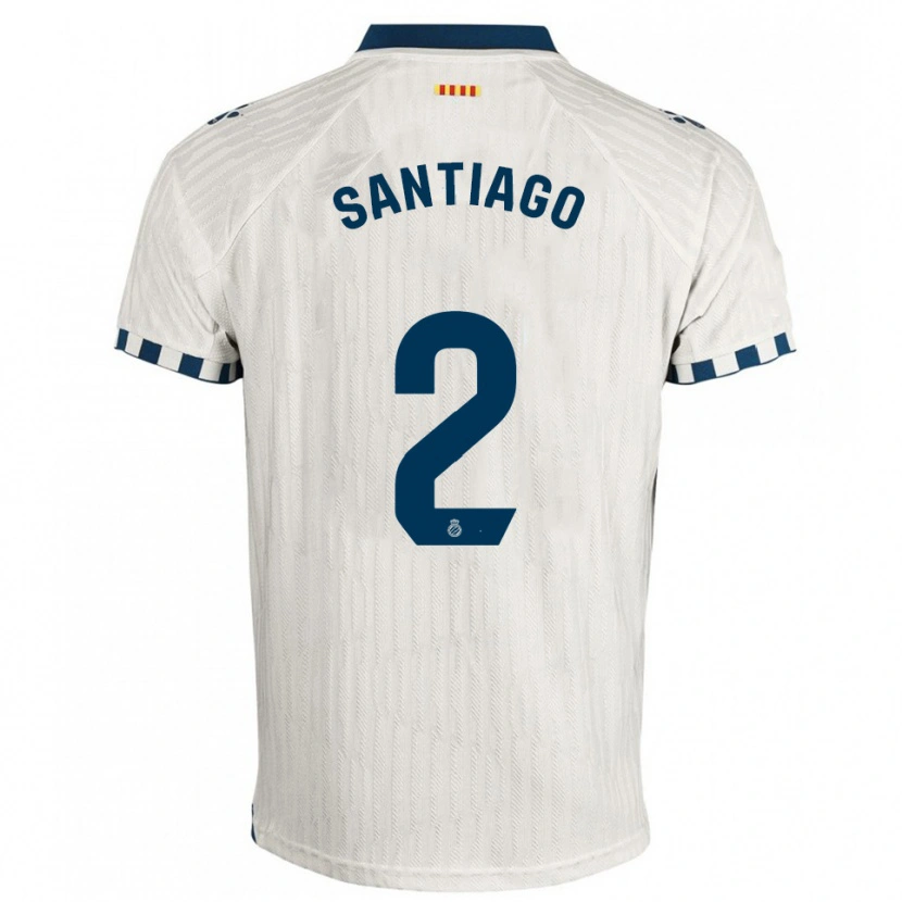Danxen Män David Santiago #2 Vit Blå Bortatröja Matchtröjor 2025/26 Tröjor T-Tröja