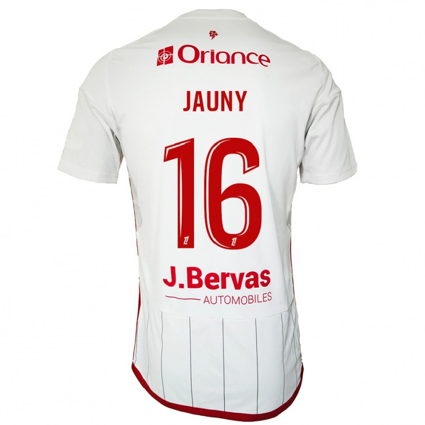 Danxen Män Noah Jauny #16 Vit Röd Bortatröja Matchtröjor 2025/26 Tröjor T-Tröja