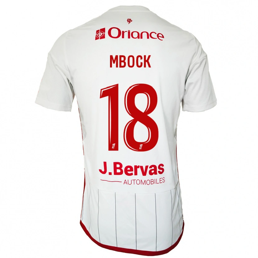 Danxen Män Hianga'a Mbock #18 Vit Röd Bortatröja Matchtröjor 2025/26 Tröjor T-Tröja