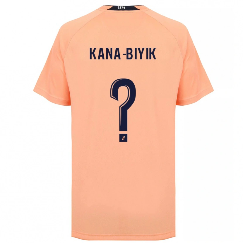 Danxen Män Enzo Kana-Biyik #0 Orange Marinblått Bortatröja Matchtröjor 2025/26 Tröjor T-Tröja