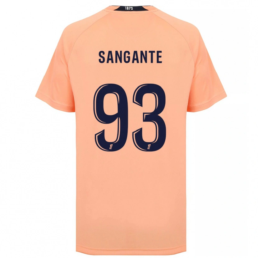 Danxen Män Arouna Sangante #93 Orange Marinblått Bortatröja Matchtröjor 2025/26 Tröjor T-Tröja
