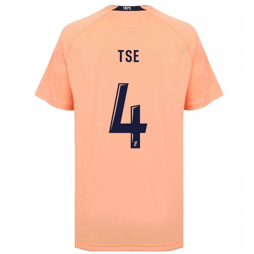 Danxen Män Élisabeth Tsé #4 Orange Marinblått Bortatröja Matchtröjor 2025/26 Tröjor T-Tröja