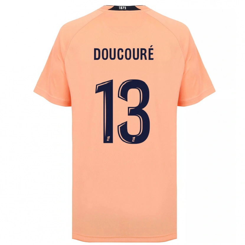 Danxen Män Fodé Doucouré #13 Orange Marinblått Bortatröja Matchtröjor 2025/26 Tröjor T-Tröja