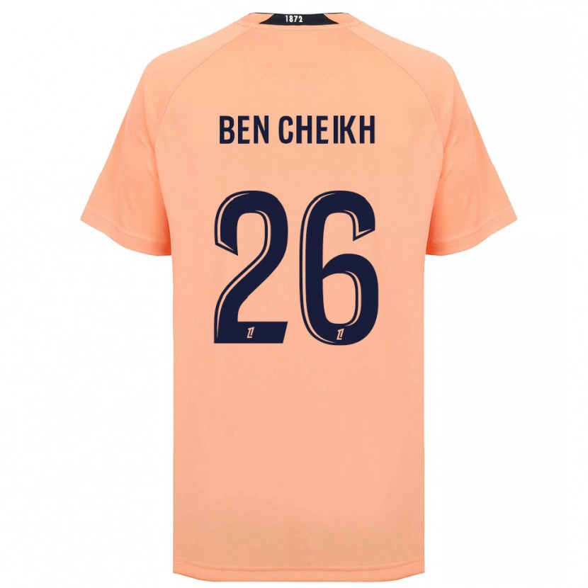 Danxen Män Ayman Ben Cheikh #26 Orange Marinblått Bortatröja Matchtröjor 2025/26 Tröjor T-Tröja