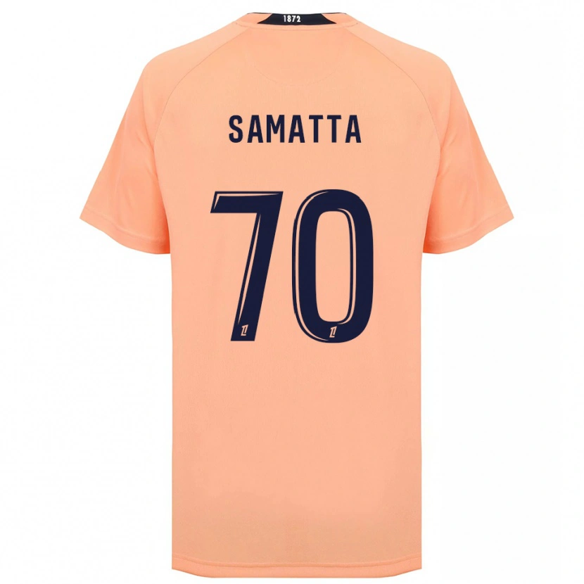 Danxen Män Ally Samatta #70 Orange Marinblått Bortatröja Matchtröjor 2025/26 Tröjor T-Tröja