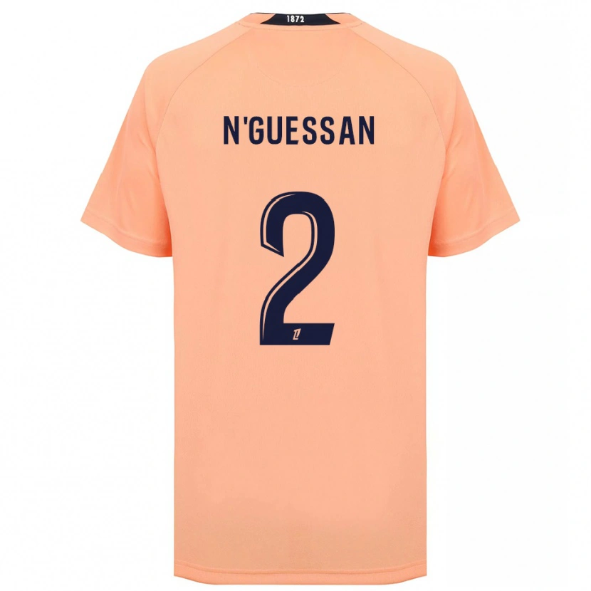 Danxen Män Jean-Baptiste N'guessan #2 Orange Marinblått Bortatröja Matchtröjor 2025/26 Tröjor T-Tröja