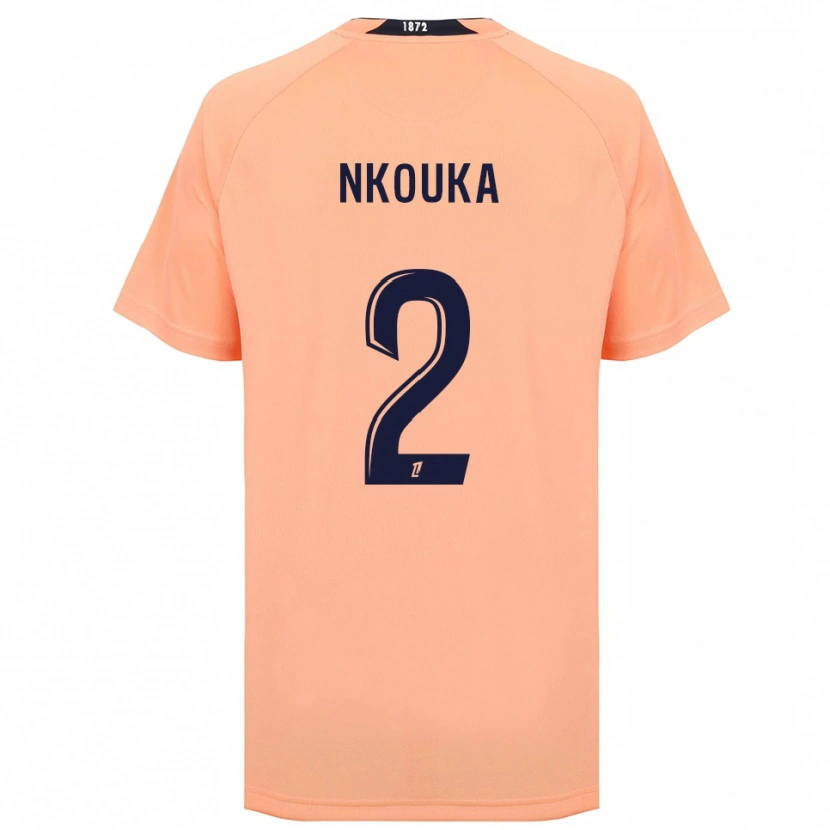 Danxen Män Ethan Nkouka #2 Orange Marinblått Bortatröja Matchtröjor 2025/26 Tröjor T-Tröja