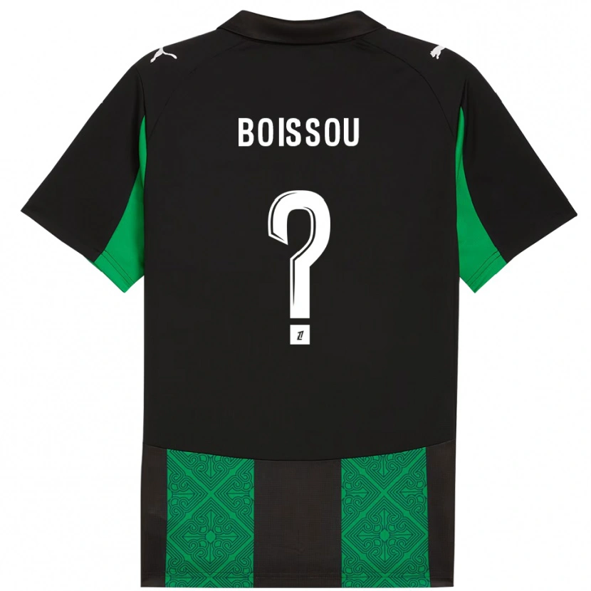Danxen Män Amina Boissou #0 Svart Grön Bortatröja Matchtröjor 2025/26 Tröjor T-Tröja