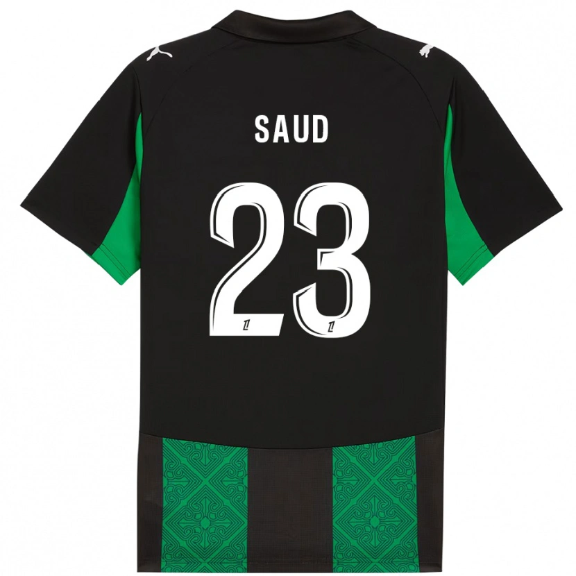 Danxen Män Saud Abdulhamid #23 Svart Grön Bortatröja Matchtröjor 2025/26 Tröjor T-Tröja