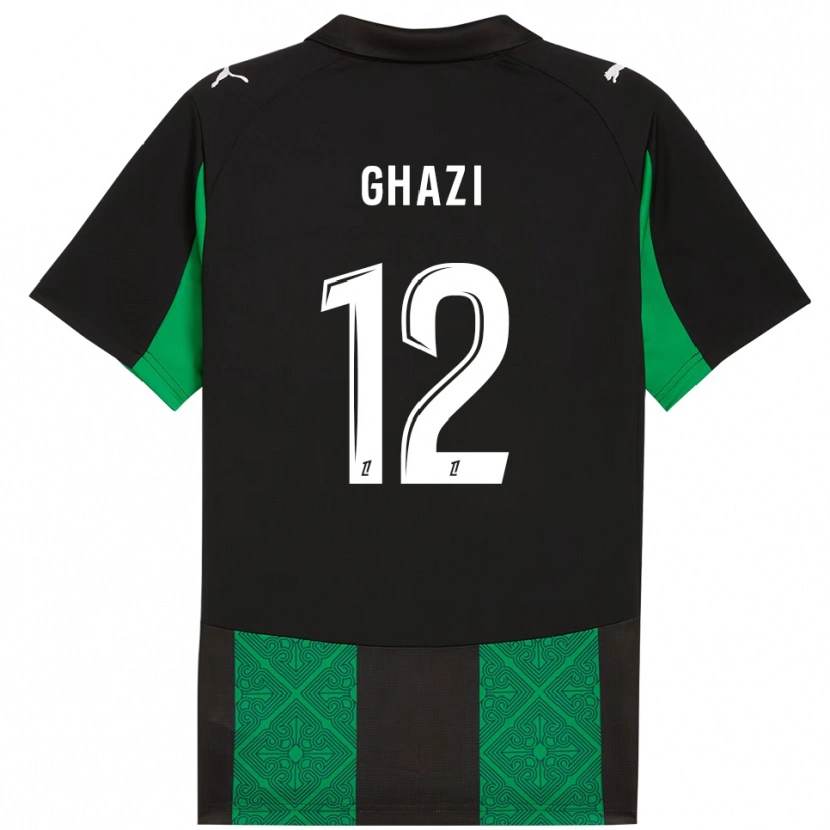 Danxen Män Ali Ghazi #12 Svart Grön Bortatröja Matchtröjor 2025/26 Tröjor T-Tröja