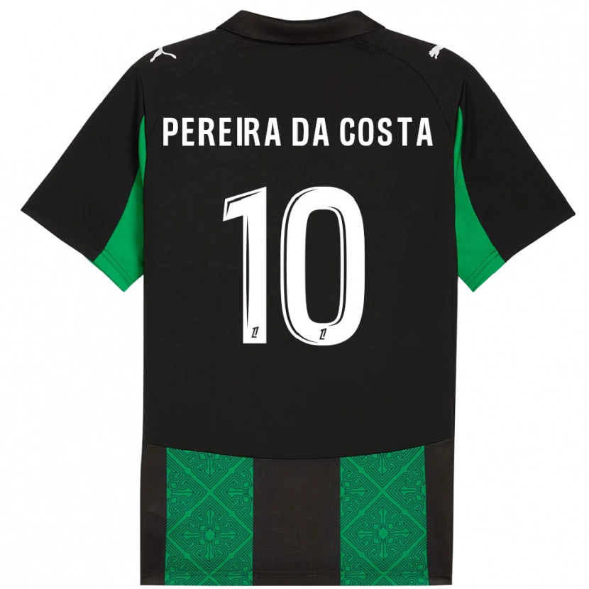 Danxen Män David Pereira Da Costa #10 Svart Grön Bortatröja Matchtröjor 2025/26 Tröjor T-Tröja