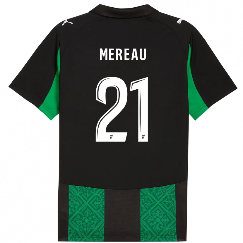 Danxen Män Alizée Mereau #21 Svart Grön Bortatröja Matchtröjor 2025/26 Tröjor T-Tröja