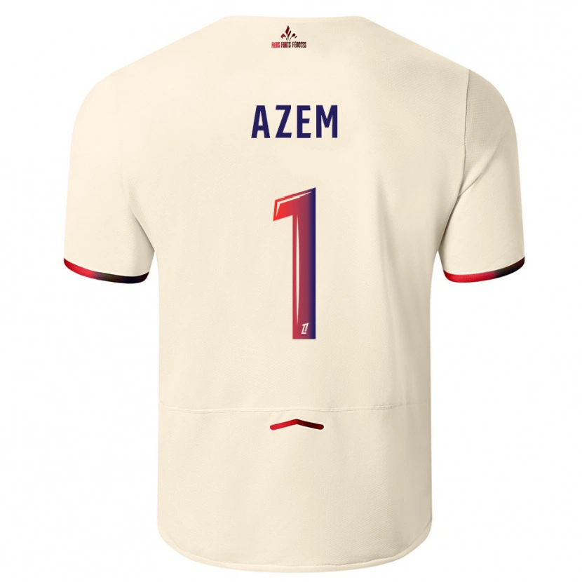 Danxen Män Floriane Azem #1 Off-White Röd Bortatröja Matchtröjor 2025/26 Tröjor T-Tröja