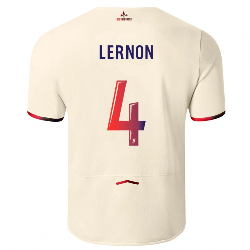 Danxen Män Jessica Lernon #4 Off-White Röd Bortatröja Matchtröjor 2025/26 Tröjor T-Tröja
