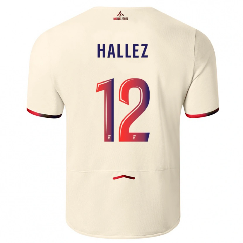Danxen Män Alexis Hallez #12 Off-White Röd Bortatröja Matchtröjor 2025/26 Tröjor T-Tröja