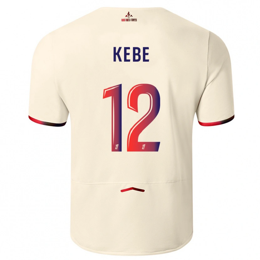 Danxen Män Hamadi Kebe #12 Off-White Röd Bortatröja Matchtröjor 2025/26 Tröjor T-Tröja