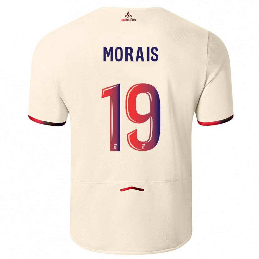 Danxen Män Tiago Morais #19 Off-White Röd Bortatröja Matchtröjor 2025/26 Tröjor T-Tröja